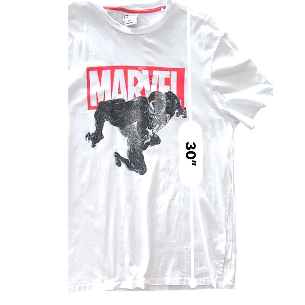 "Venom Marvel Graphic T-Shirt Men's L White Comic Superhero Tee" - Picture 6 of 6